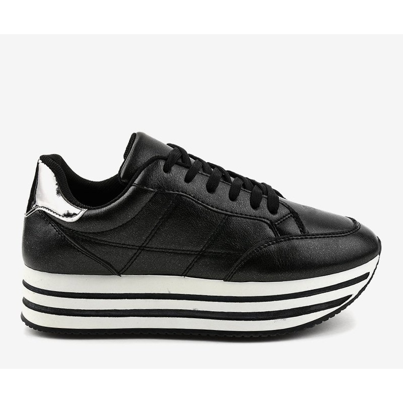 Scarpe sportive da donna alla moda nere 230-1 nero 2