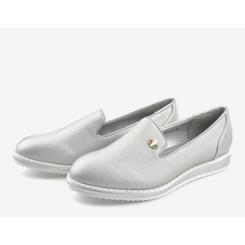 Slip on argento con zeppa ZQ635-2 grigio 2