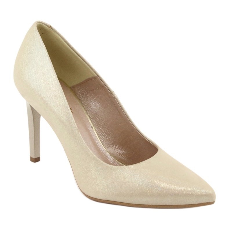 Espinto Pompe in pelle dorata femminile 456/242 d'oro 1