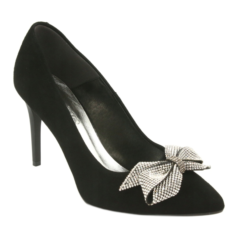 Espinto Pompe di pelle da donna con un fiocco nero 993/1K 1