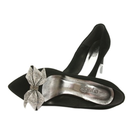 Espinto Pompe di pelle da donna con un fiocco nero 993/1K 5