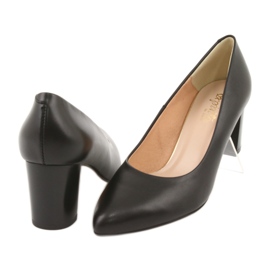 Décolleté Tacco Alto in Pelle Nera Espinto 890/1 nero 4