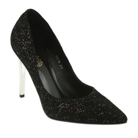 Pompe in pelle su Szpilka 497 Black Espinto nero 1