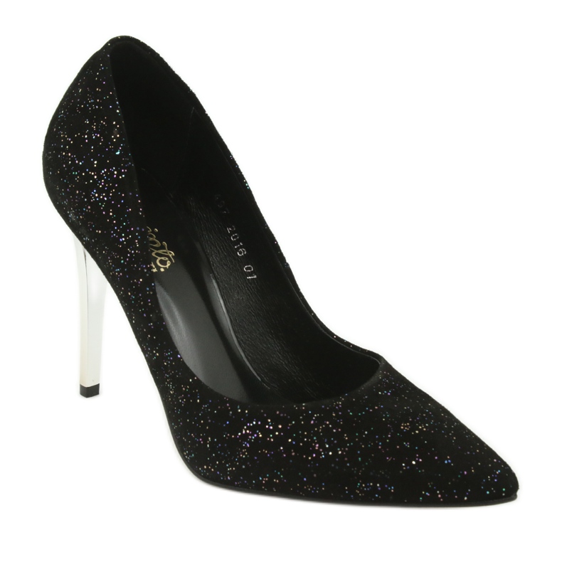 Pompe in pelle su Szpilka 497 Black Espinto nero 1