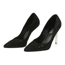 Pompe in pelle su Szpilka 497 Black Espinto nero 3