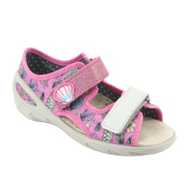 Scarpe per bambini Befado 065P134 rosa grigio multicolore 2
