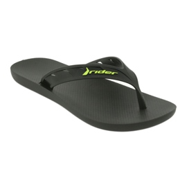 Black and Green Men's Flipflops Rider 11573 nero 1