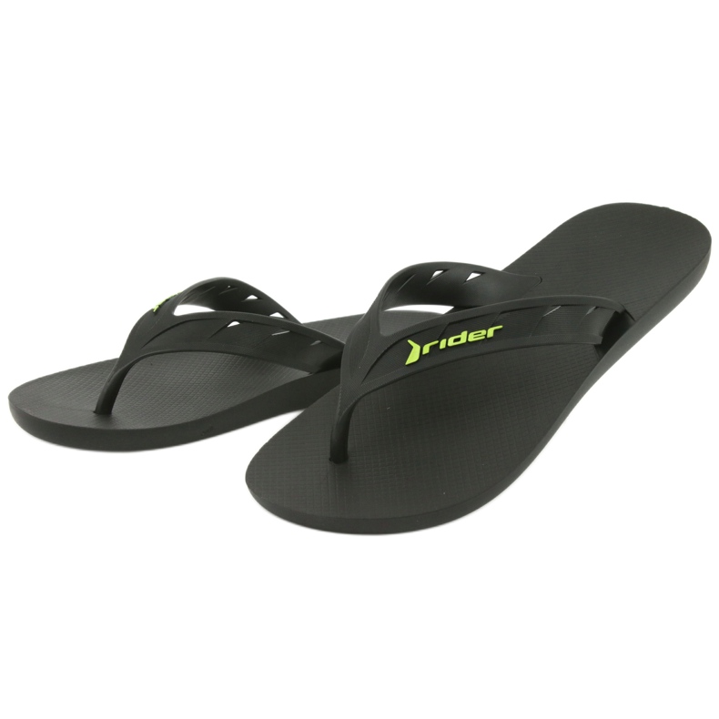 Black and Green Men's Flipflops Rider 11573 nero 3