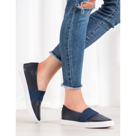 Bona Scarpe da ginnastica senza lacci blu 1