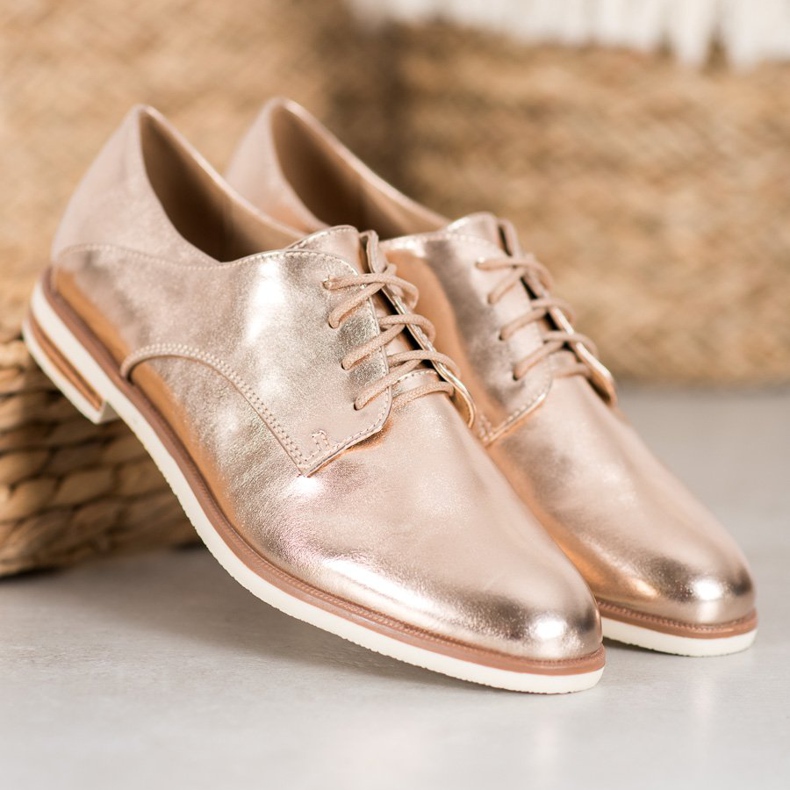 SHELOVET Scarpe Dorate Con Ecopelle d'oro 1