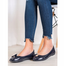 Fama Ballerina Laccata Con Fiocco blu navy 1