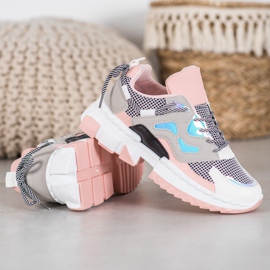 Seastar Sneakers alla moda con effetto olografico rosa multicolore 2
