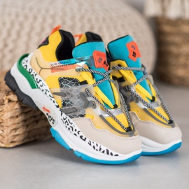 Seastar Scarpe da ginnastica alla moda multicolore giallo 1