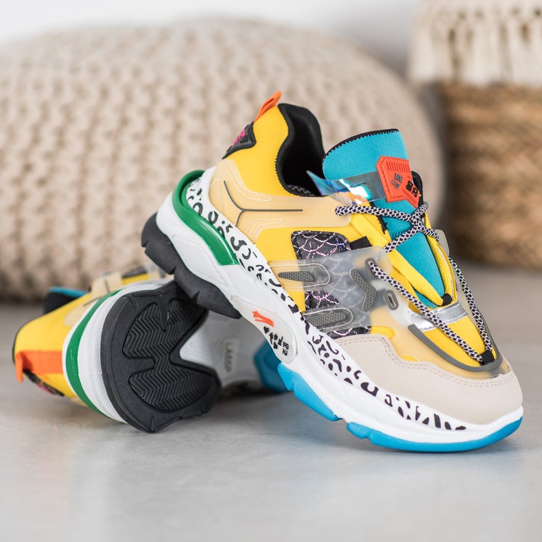 Seastar Scarpe da ginnastica alla moda multicolore giallo 2