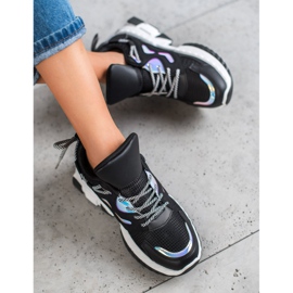 Seastar Sneakers alla moda con effetto olografico nero multicolore 2
