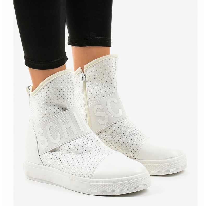 Sneakers bianche in lycra SJ1730-2 bianca 1