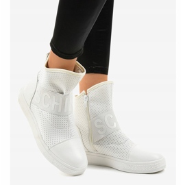 Sneakers bianche in lycra SJ1730-2 bianco 2