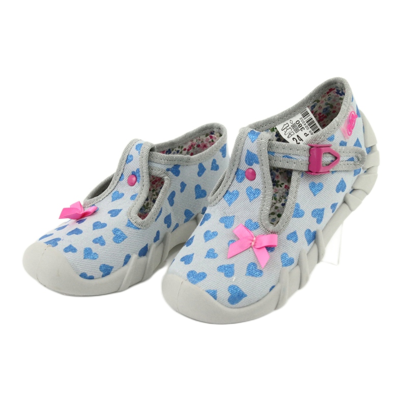Scarpe per bambini Befado 110P380 blu rosa grigio 3