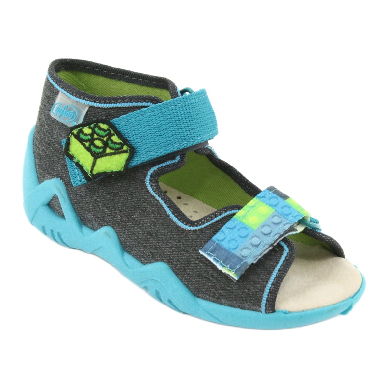 Scarpe da bambino Befado gialle 350P006 blu grigio 1