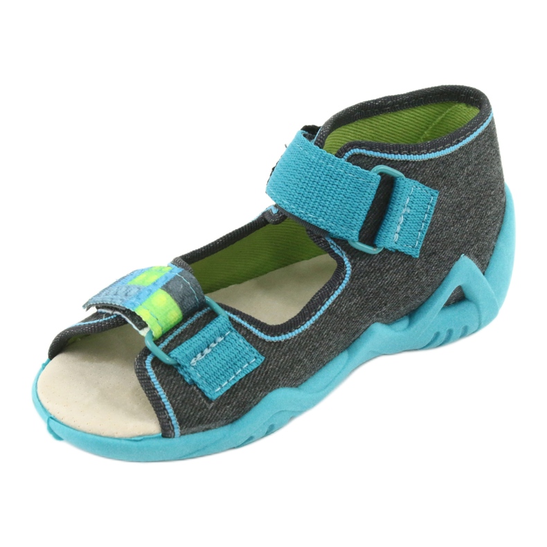 Scarpe da bambino Befado gialle 350P006 blu grigio verde 2