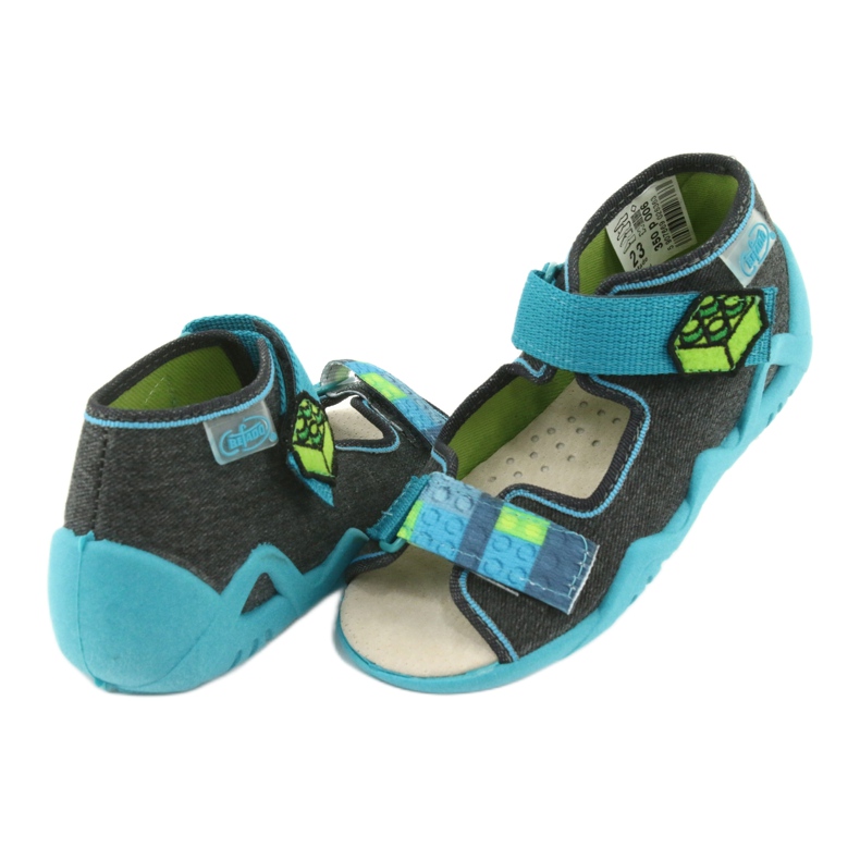 Scarpe da bambino Befado gialle 350P006 blu grigio verde 4