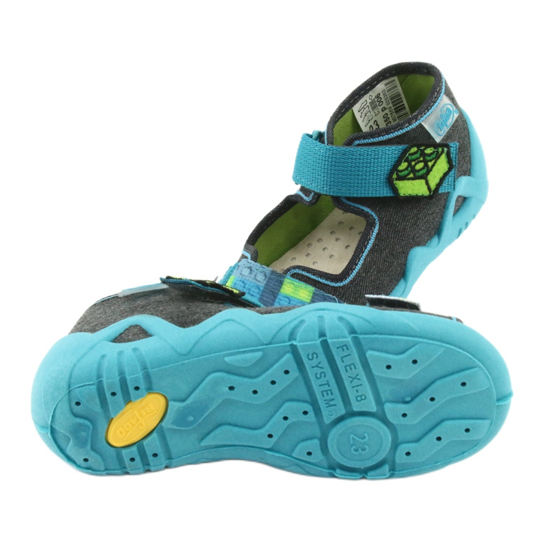Scarpe da bambino Befado gialle 350P006 blu grigio verde 5
