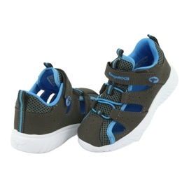 Sandali con velcro sul tallone KangaRoos 02058 grigio blu 4