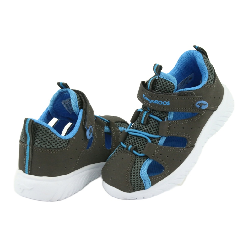 Sandali con velcro sul tallone KangaRoos 02058 grigio blu 4