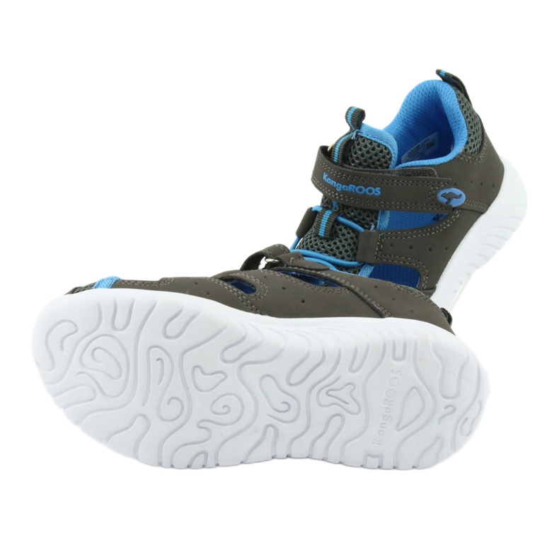 Sandali con velcro sul tallone KangaRoos 02058 grigio blu 5