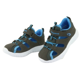 Sandali con velcro sul tallone KangaRoos 02058 grigio blu 3