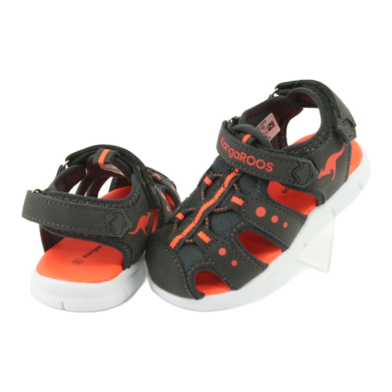 KangaRoos Canguri 02035 sandali sportivi arancia grigio 4