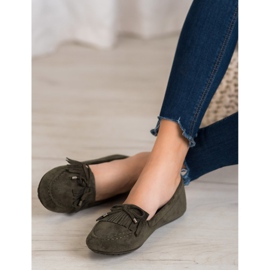 Ideal Shoes Stivali Scamosciati Con Frange verde 2