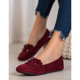 Ideal Shoes Stivali Scamosciati Con Frange rosso 1