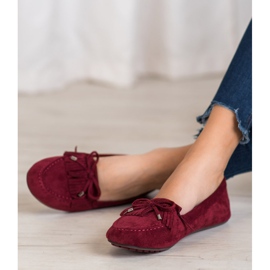 Ideal Shoes Stivali Scamosciati Con Frange rosso 2