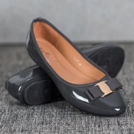 Fama Ballerina Laccata Con Fiocco grigio 1