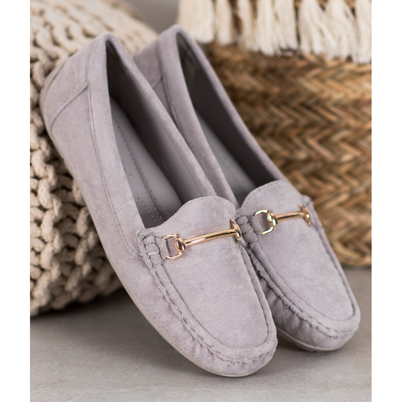 Seastar Mocassini eleganti in pelle scamosciata grigio 1