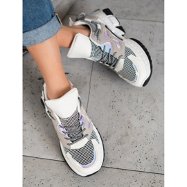 Seastar Sneakers alla moda con effetto olografico bianca multicolore 1