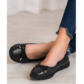 SHELOVET Ballerine in ecopelle nero 2