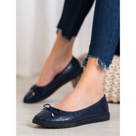 SHELOVET Ballerine in ecopelle blu 1