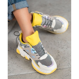 Seastar Sneakers alla moda con effetto olografico multicolore giallo 1