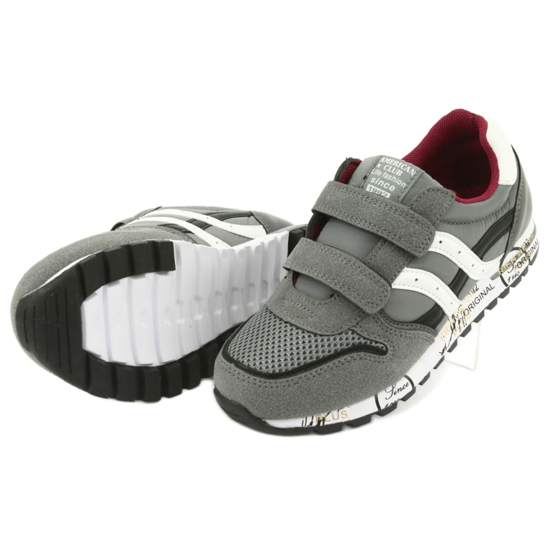 American Club Scarpe sportive grigie per bambini americane ES02 grigio 5
