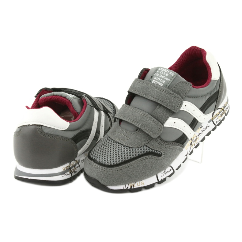 American Club Scarpe sportive grigie per bambini americane ES02 grigio 4
