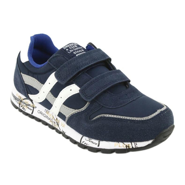 Scarpe sportive da bambino Grenade American Club ES02 bianco blu navy blu grigio 1