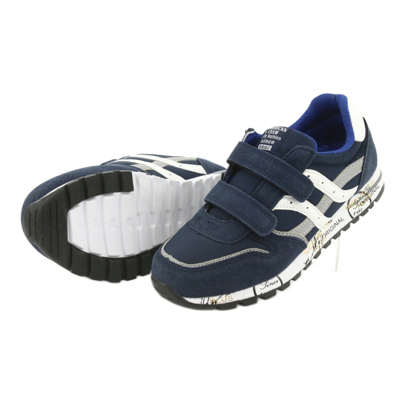 Scarpe sportive da bambino Grenade American Club ES02 bianco blu navy blu grigio 5