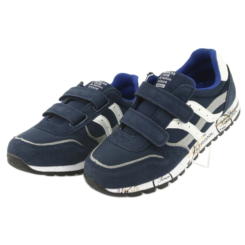 Scarpe sportive da bambino Grenade American Club ES02 bianco blu navy blu grigio 3