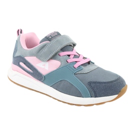 Scarpe sportive blu American Club BS12 rosa grigio 1