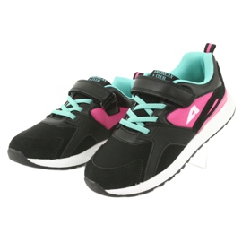 Scarpe sportive nere American Club BS12 nero rosa verde 3