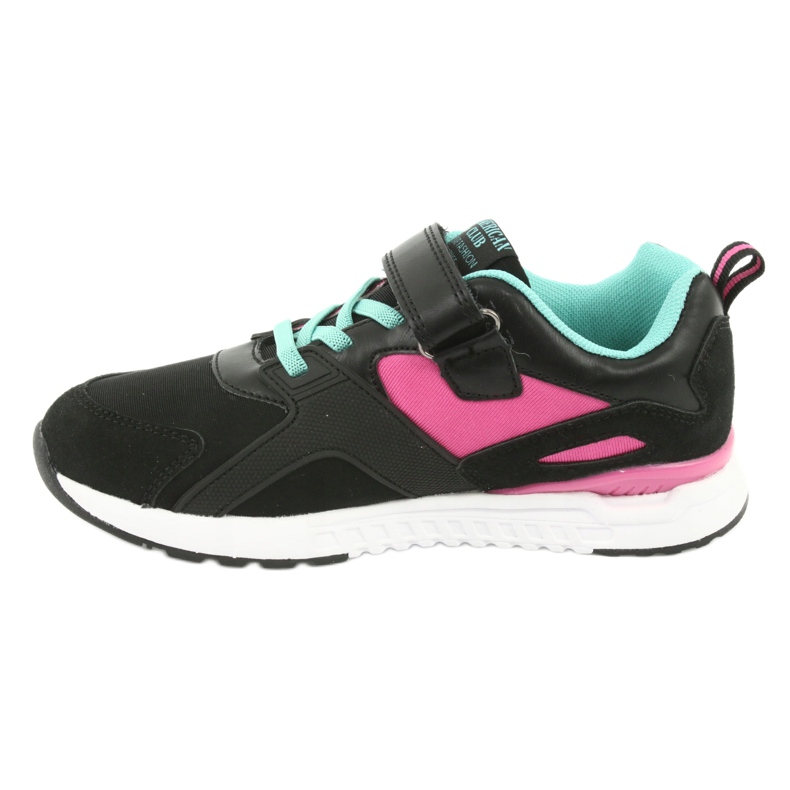 Scarpe sportive nere American Club BS12 nero rosa verde 2