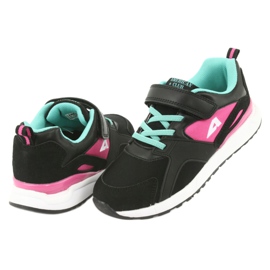 Scarpe sportive nere American Club BS12 nero rosa verde 4