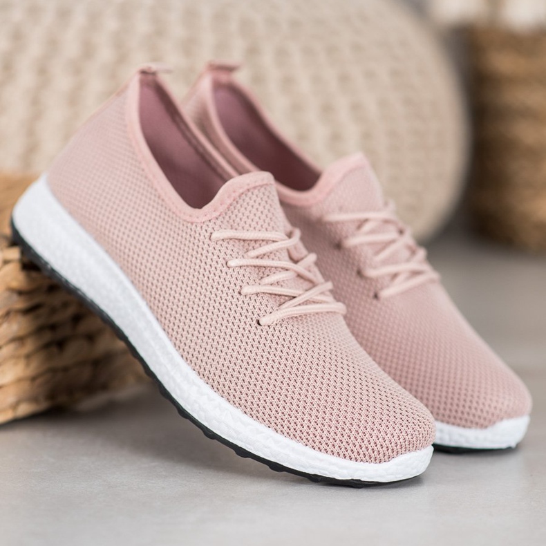 SHELOVET Scarpe comode sulla piattaforma rosa 1